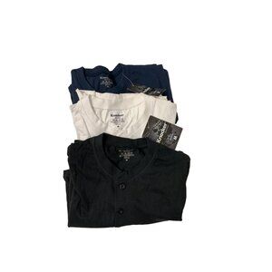 Bundle of Three Long Sleeve Henley Shirts